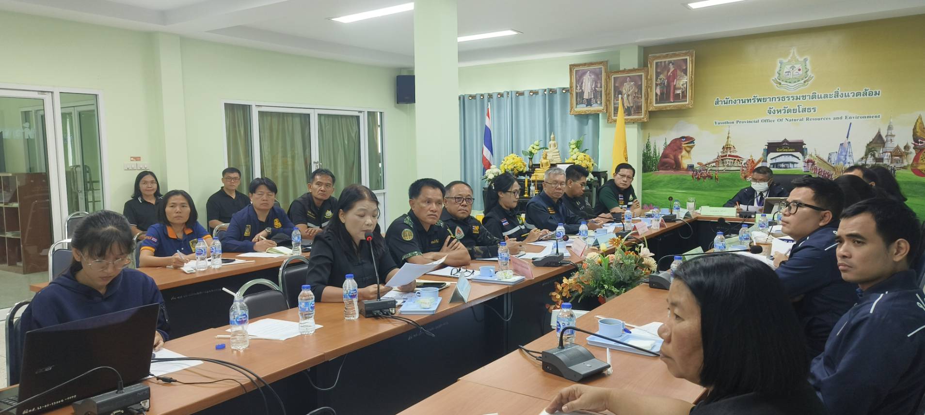 title - ส.ป.ก.ยโสธร เข้าร่วมประชุมติดตามการป้องกันและแก้ไขปัญหาไฟป่า หมอกควัน และฝุ่นละออง ระดับจังหวัด